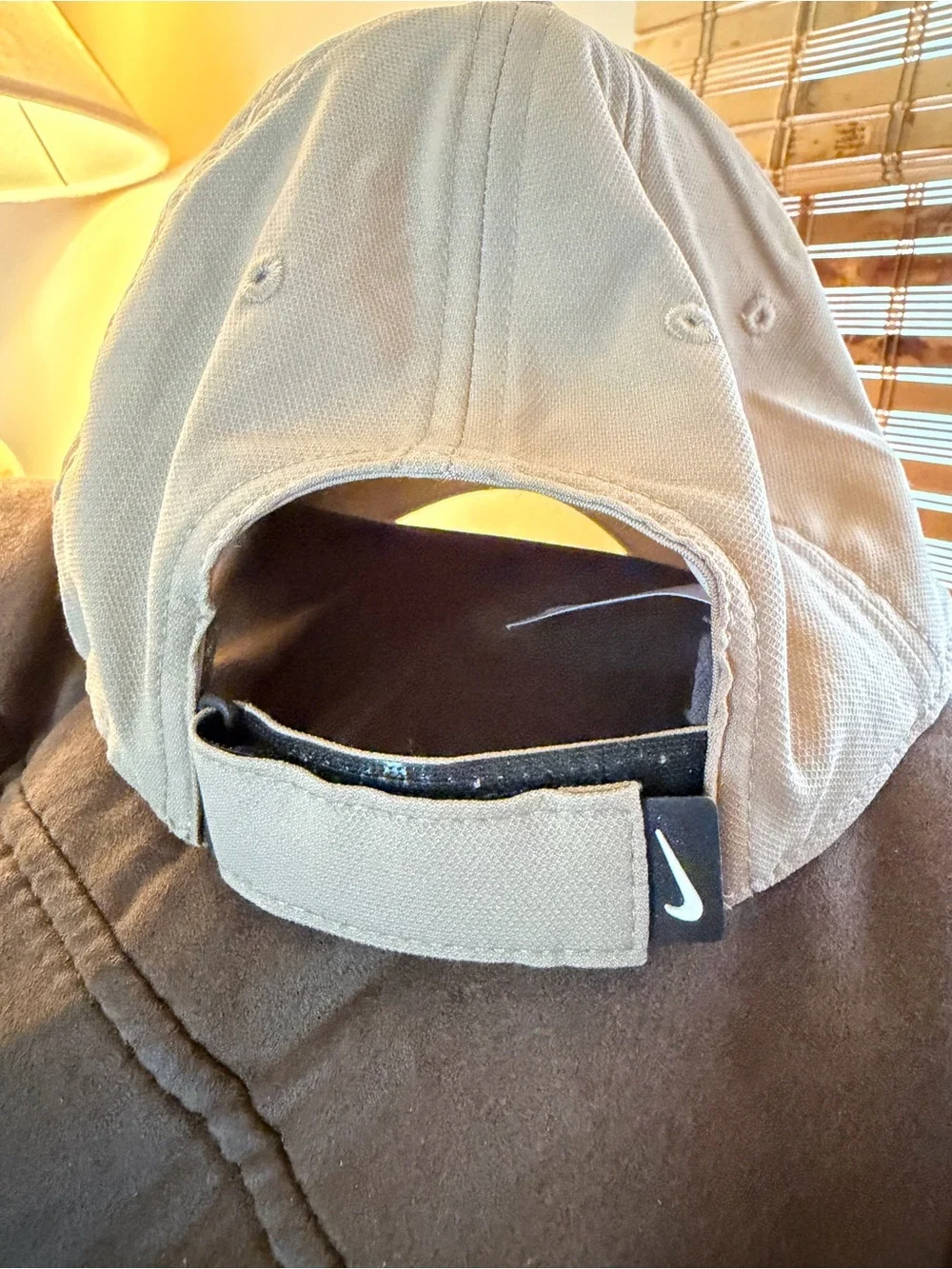 Nike Tan Baseball Cap with White Swoosh